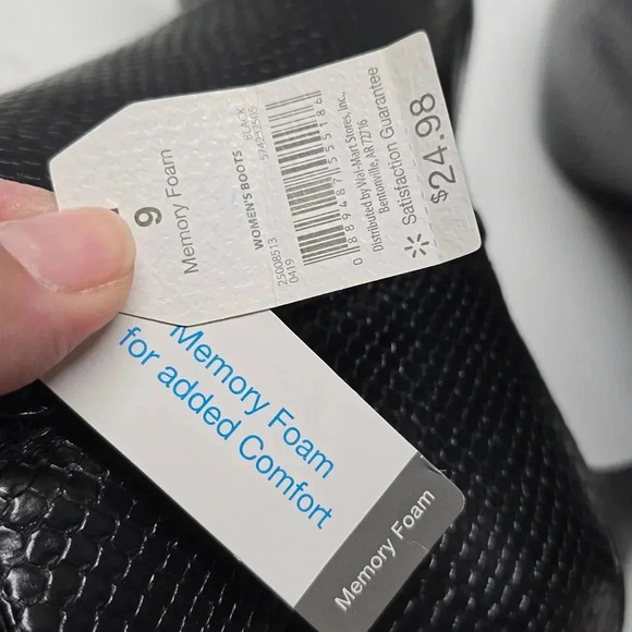 {Time and Tru} Womens Black Memory Foam Pointy Toe Ankle Booties - Size 9 - Picture 11 of 11